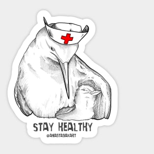 Stay Healthy Bird Sticker